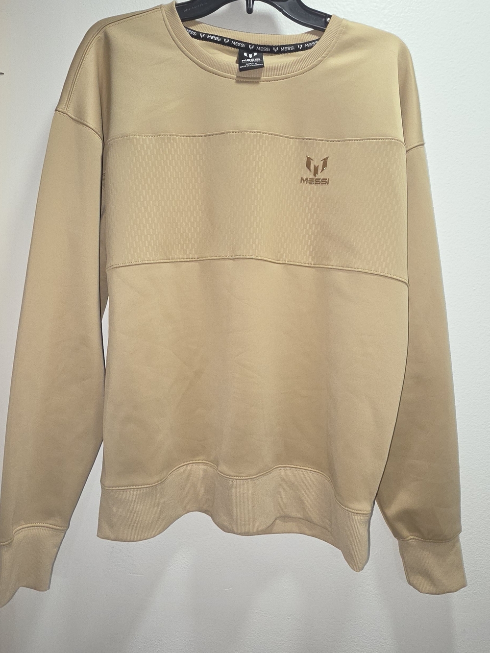 Messi Men's Crewneck Sweatshirt in Sand Beige